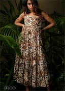 Printed Strappy Dress - 210326