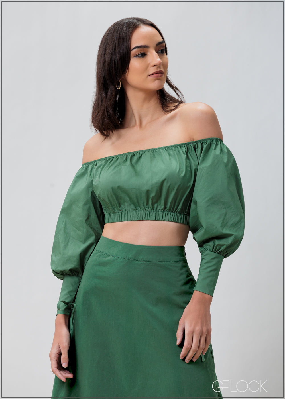 Cuff Detailed Off Shoulder Top - 070425