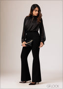 High Waist Bootleg Pant - 010626