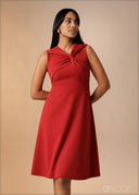 Knot Detail Midi Dress - 180926