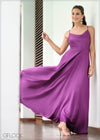 Cowl Neck Flared Maxi Dress - 300824