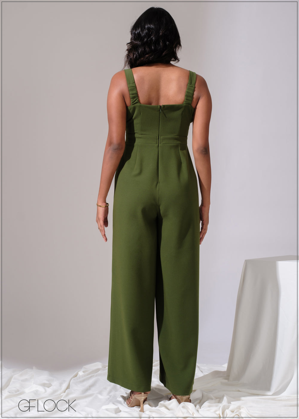 Wide Leg Sleeveless Jumpsuit - 300525