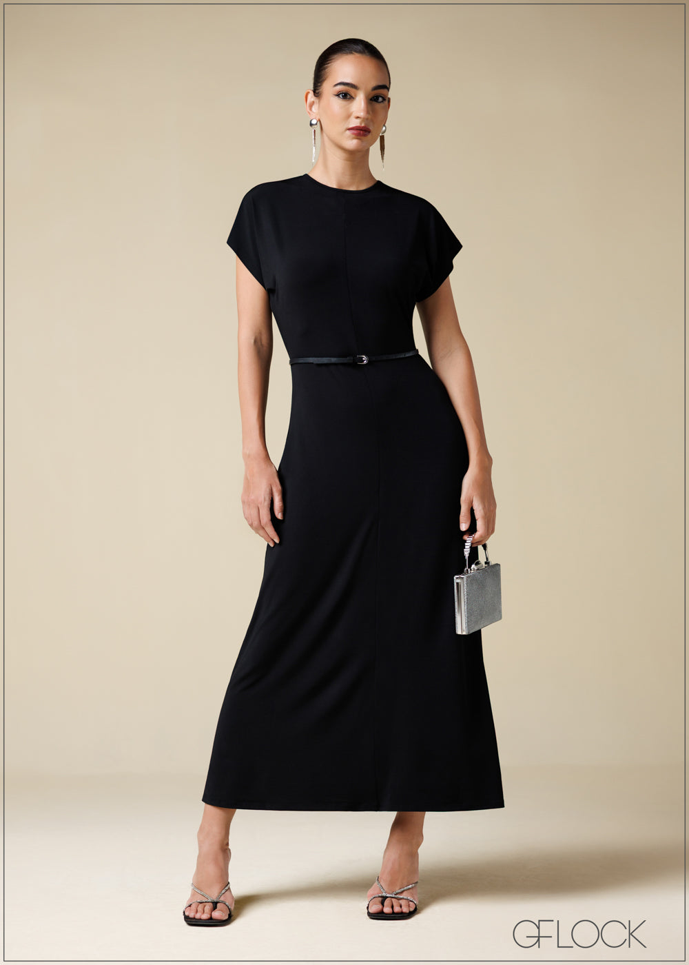 Batwing Sleeve Slip Dress - 250725