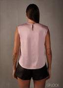 Sleeveless Satin Top - 160326
