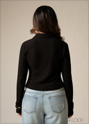 Long Sleeve Textured Top - 300626