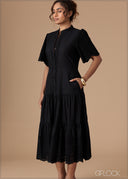 Lace Insert Dress - 140926