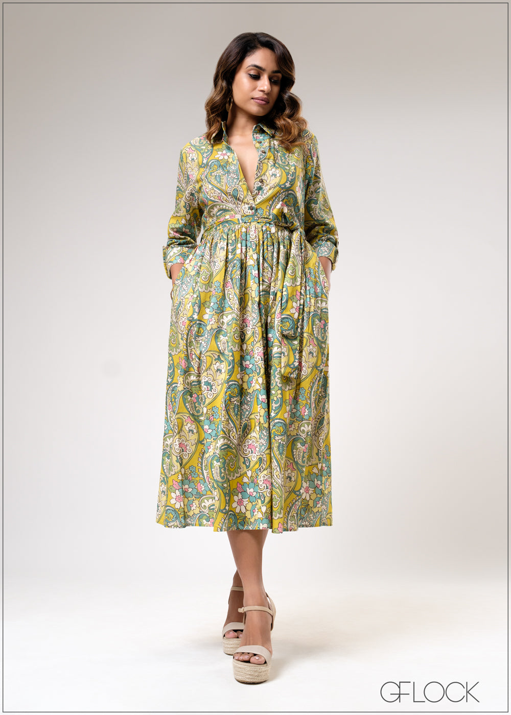 Printed Midi Dress - 310725