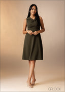 Knot Detail Midi Dress - 180926
