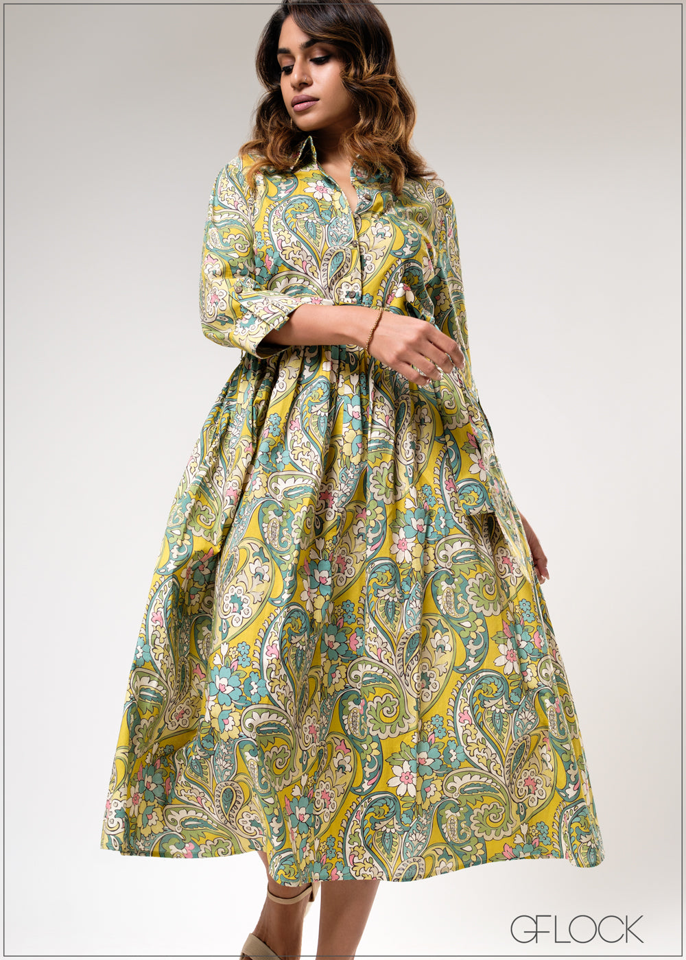 Printed Midi Dress - 310725