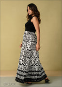 Contrast Printed Dress - 260925
