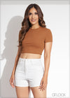 Short Sleeve Crop Top - 070823