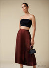 Pleated Midi Skirt - 250725
