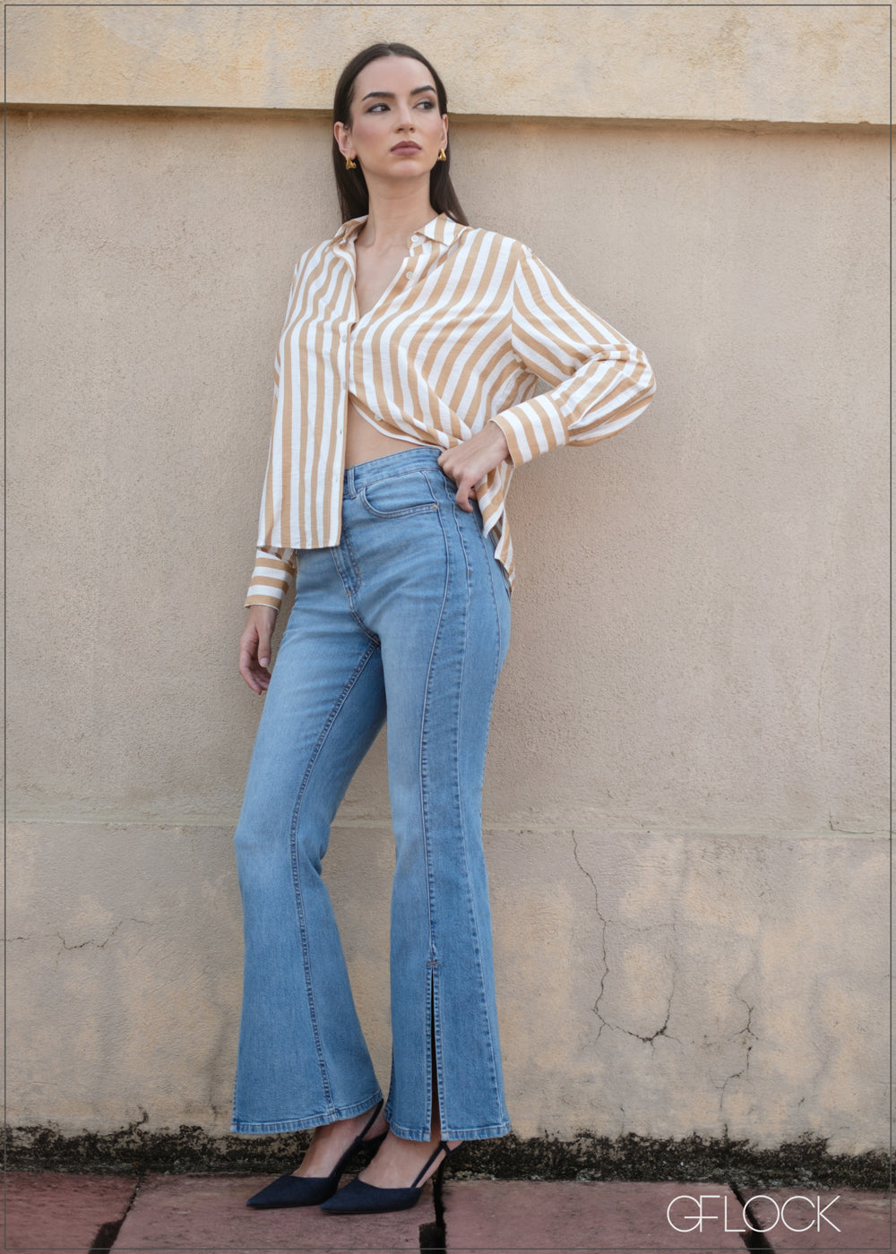 Stripe Long Sleeve Shirt - 090425