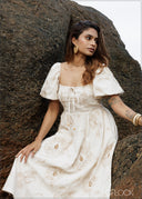 Puff Sleeve Dress - 201026
