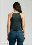 Halter-Cut Strappy Top - 080825