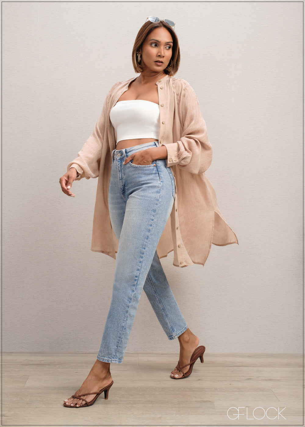 Embroidered Long Sleeve Top - 300625