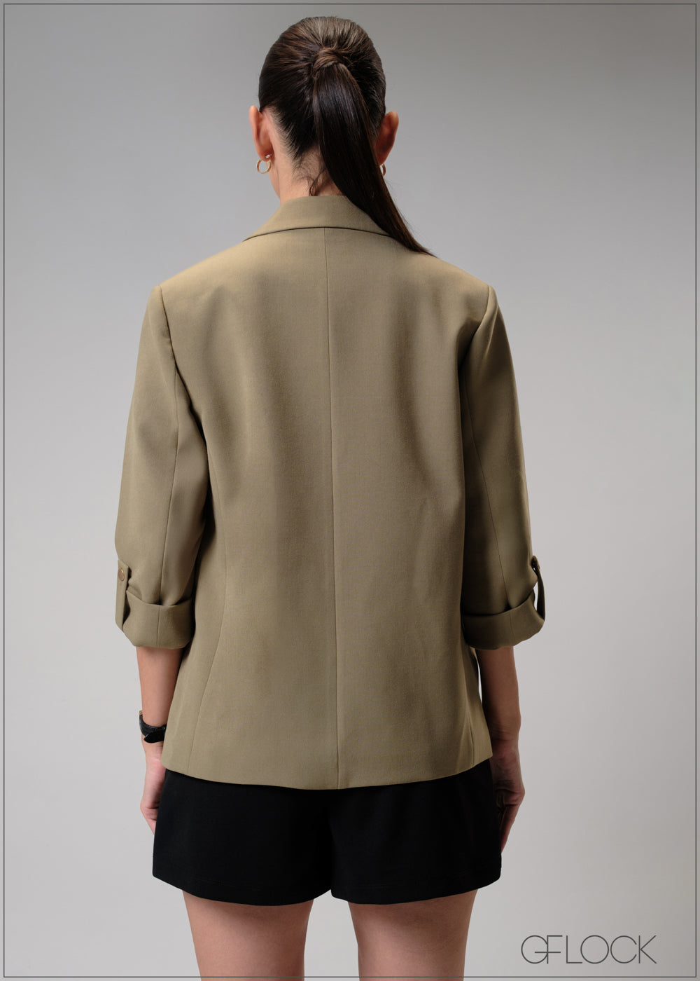 Blazer With Sleeve Tab - 210725