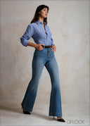 Dark Blue Bootcut Jean - Short Length - 140526