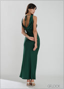 Open Back Cowl Dress - 050626