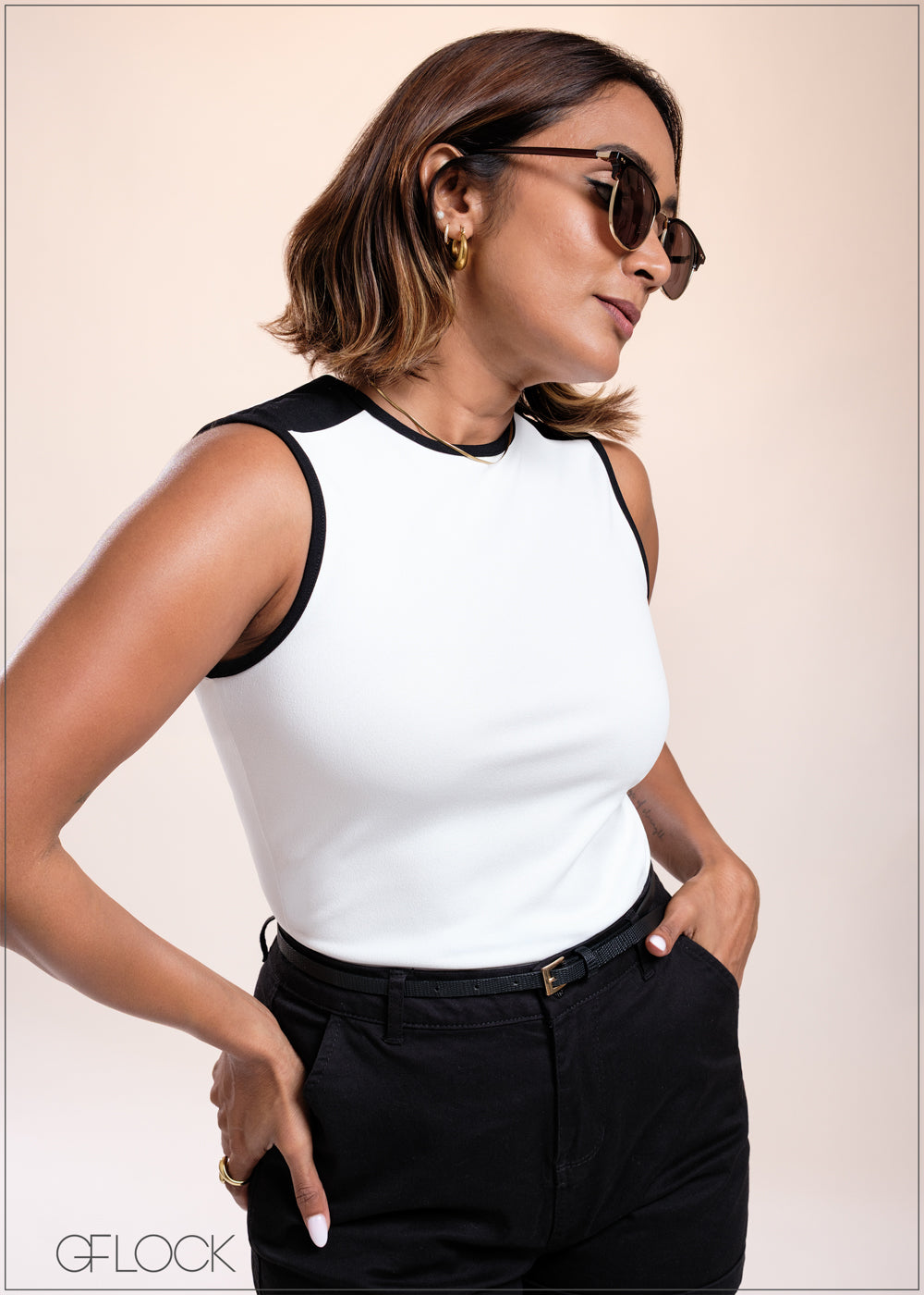 Contrast Detailed Top - 040825