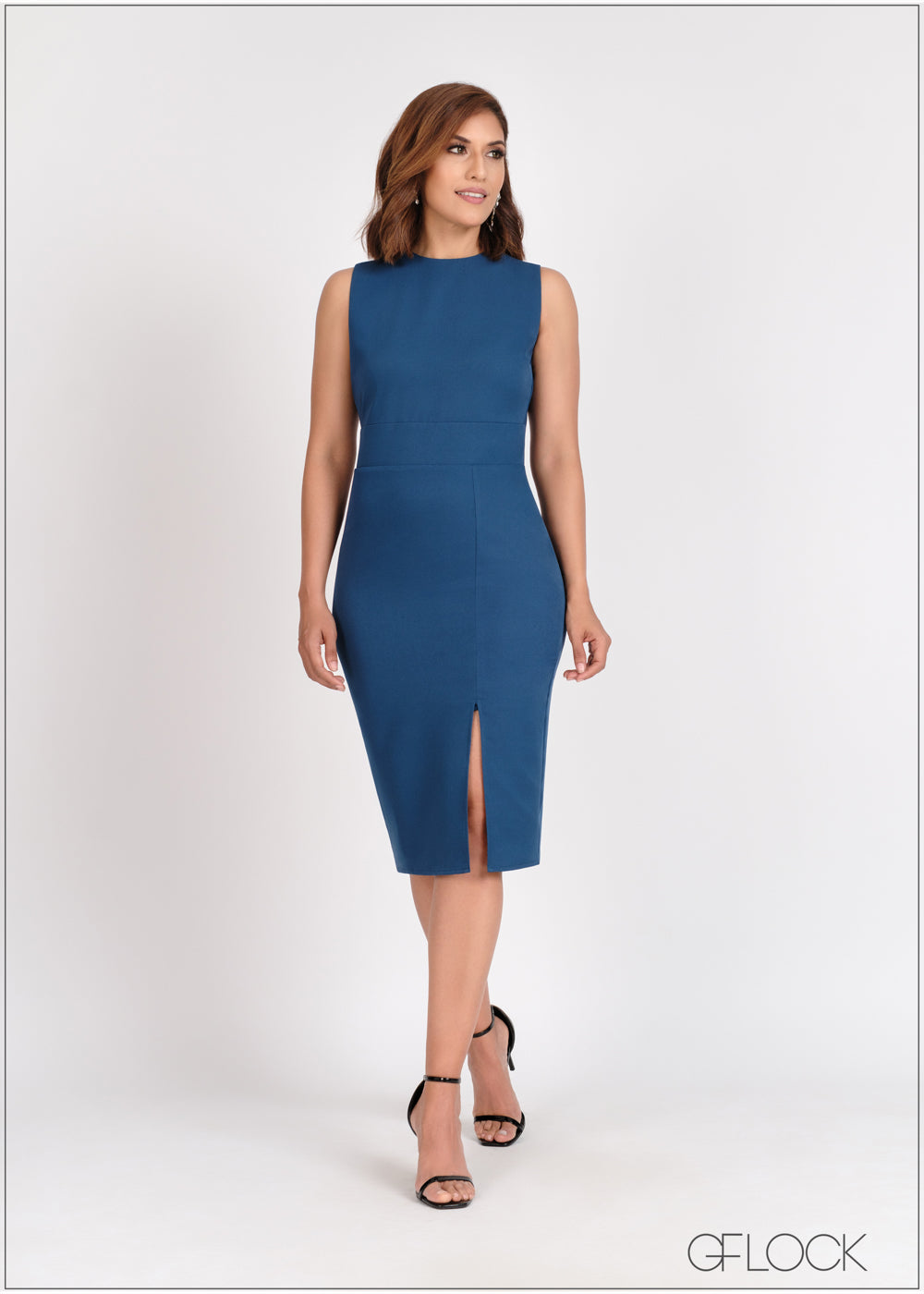 Sleeveless Bodycon Slit Detailed Midi Dress - 310524