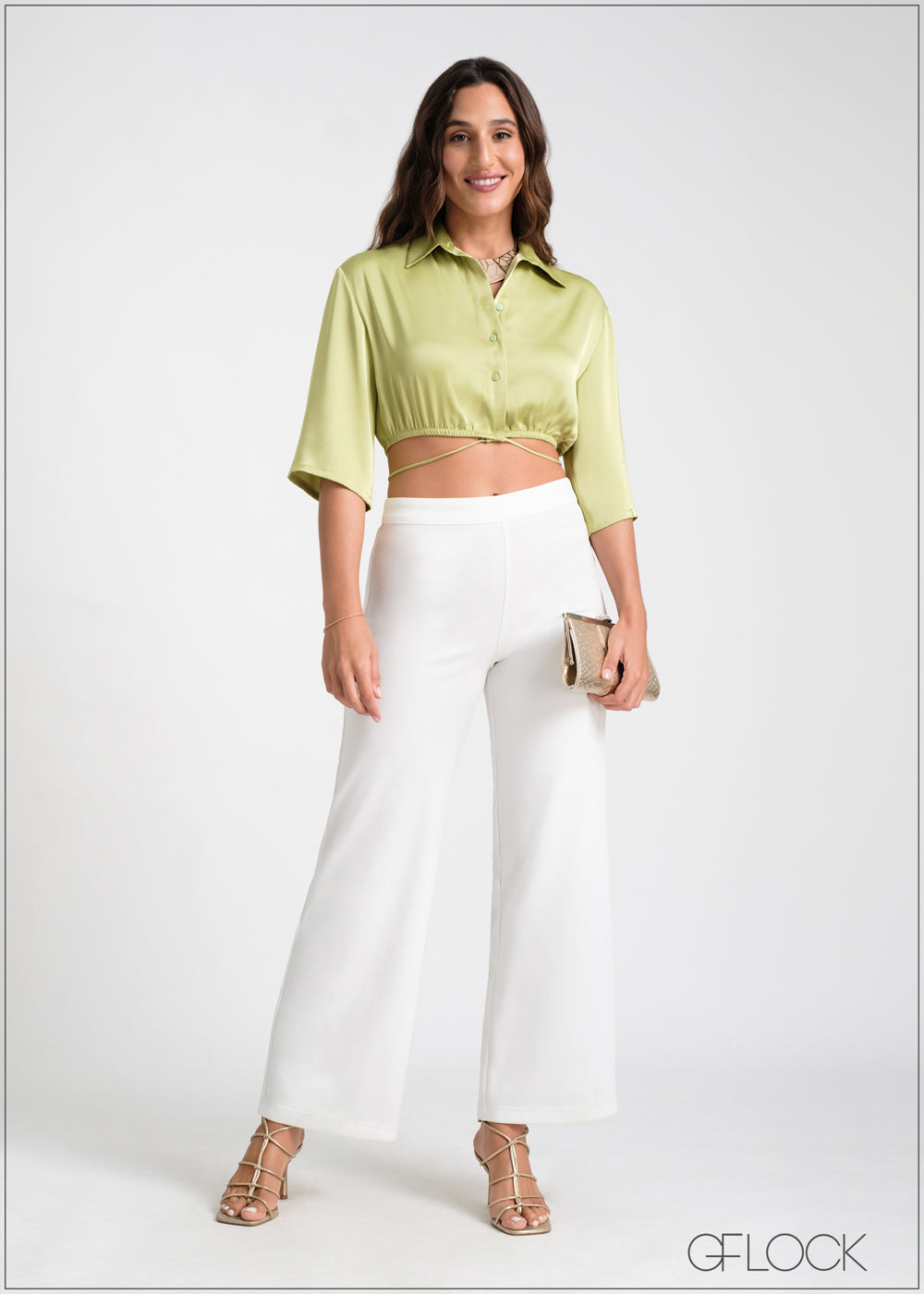 Tie-Up Detail Crop Top - 230924