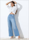 Light Wash Wide Leg Jean - Short Length - 110924