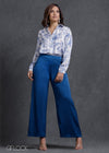 High Waisted Straight Leg Satin Pant - 230224