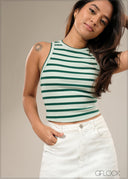 Stripe Crop Top - 100925
