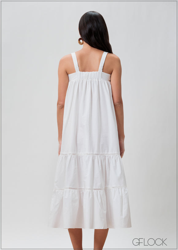 Lace Detailed Strappy Dress - 070425