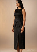 Sleeveless Wrap Maxi Dress - 180926