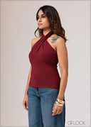 Halter Cross Detail Top - 010626
