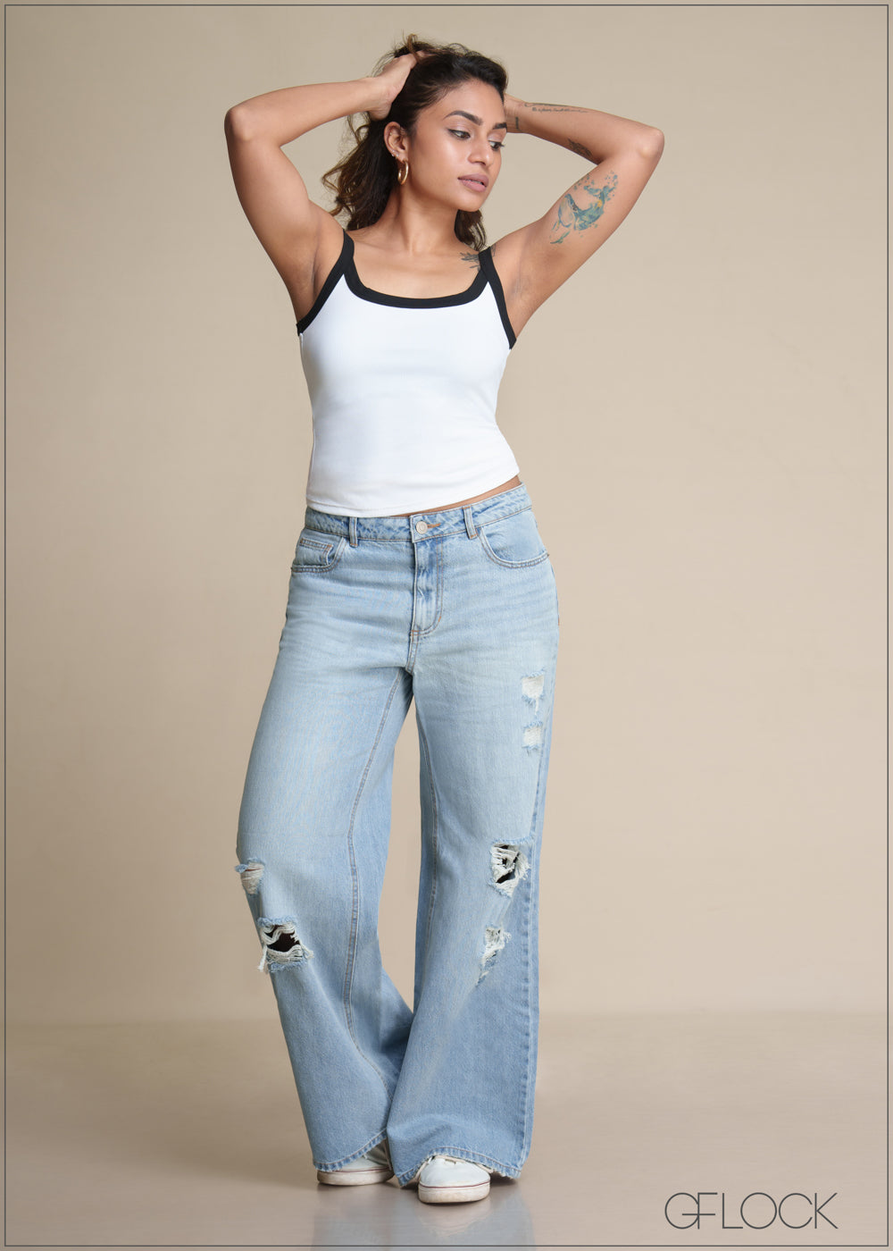 Contrast Detailed Tank Top - 180825