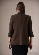Blazer With Sleeve Tab - 060326
