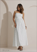 Polka Dot Maxi Dress - 271025