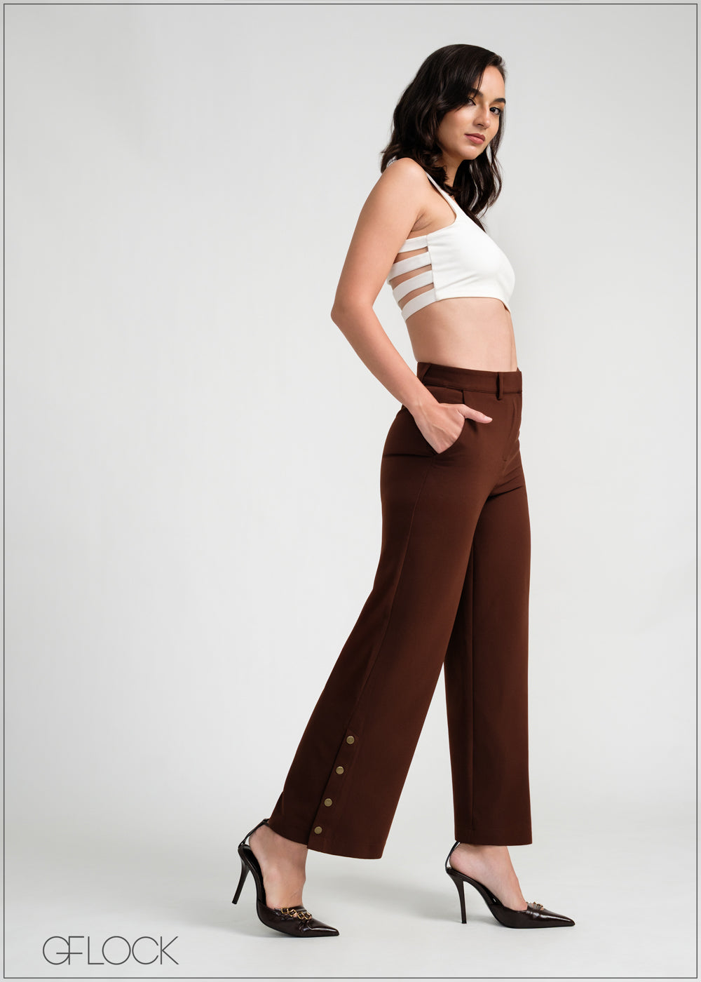 Snap Button Detail Pant - 031025