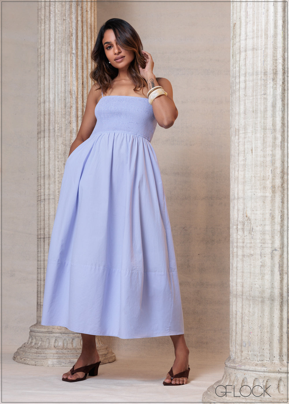 Smocking Detailed Dress - 201025