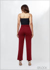 High Waisted Straight Leg Pant - 030723