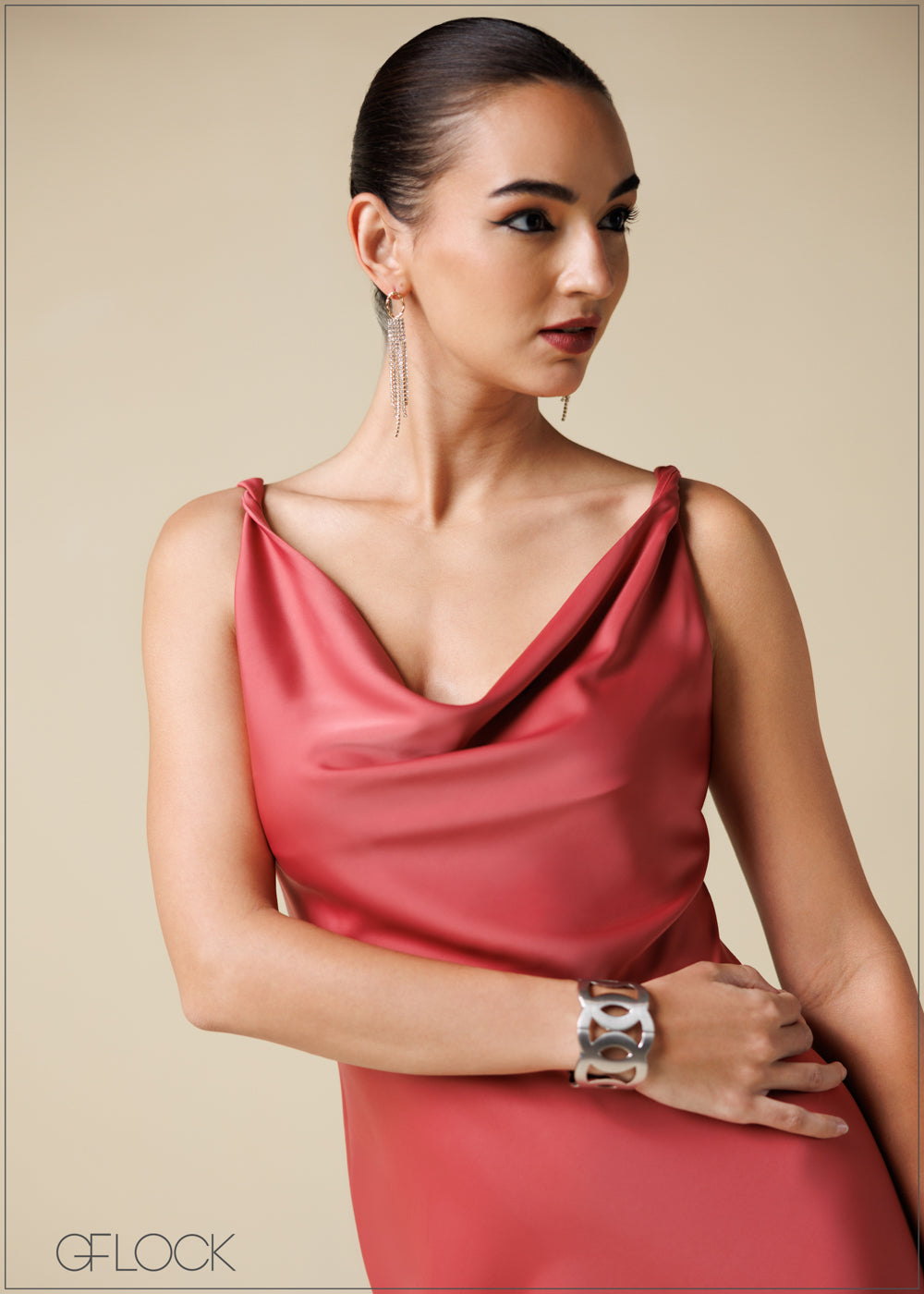 Cowl Neck Slip Maxi Dress - 250725