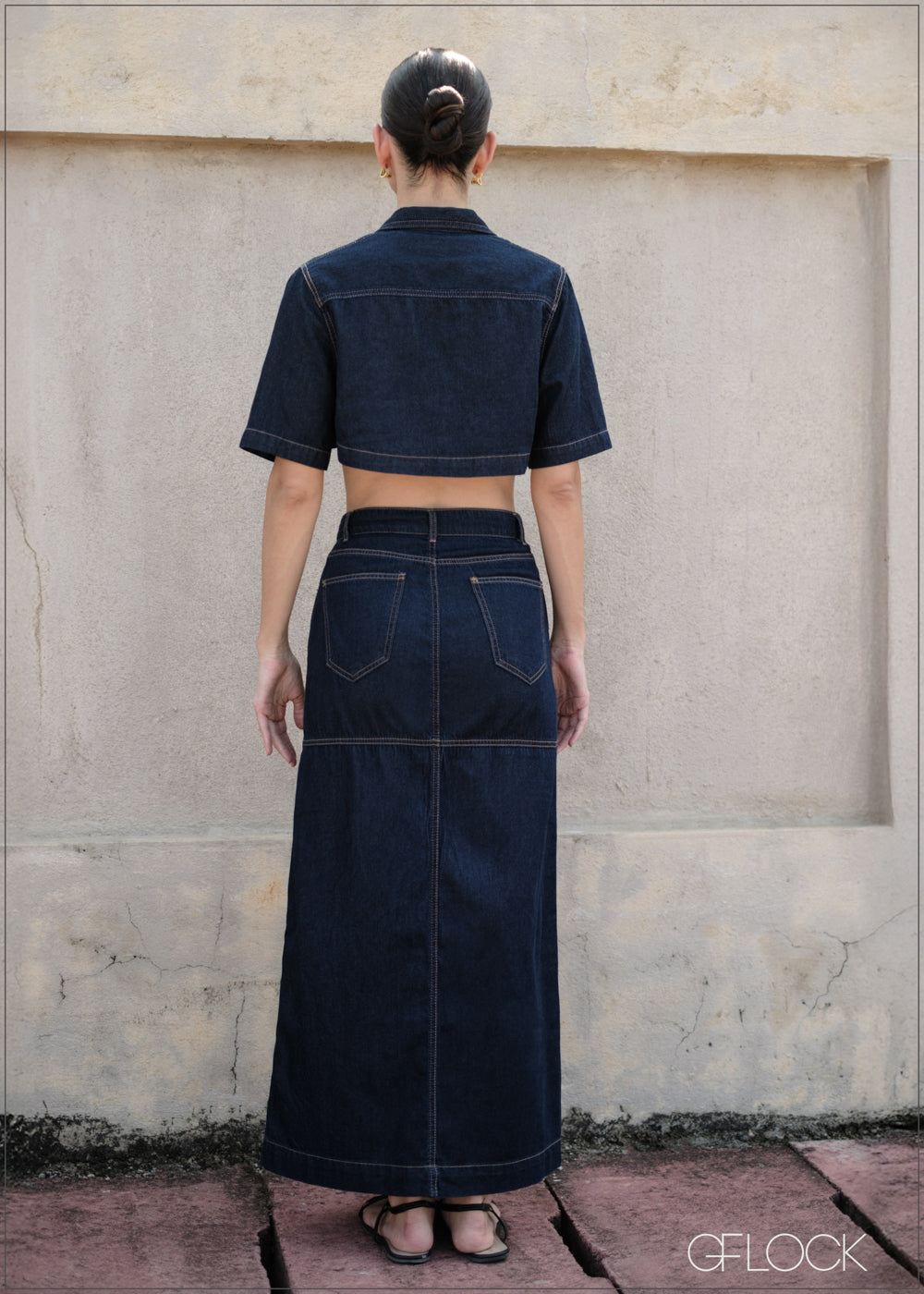 Denim Long Skirt - 090425