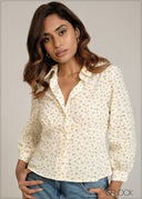 Long Sleeve Detailed Top - 301026