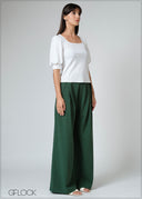 Square Neck Puff Sleeve Top - 080526