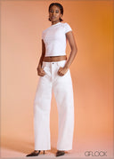 White Barrel Jean - Long Length - 120926
