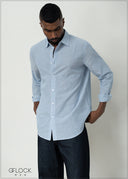 Long Sleeves Normal Collar Stripe Shirt - 281026