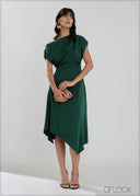 Asymmetric Midi Dress - 050626
