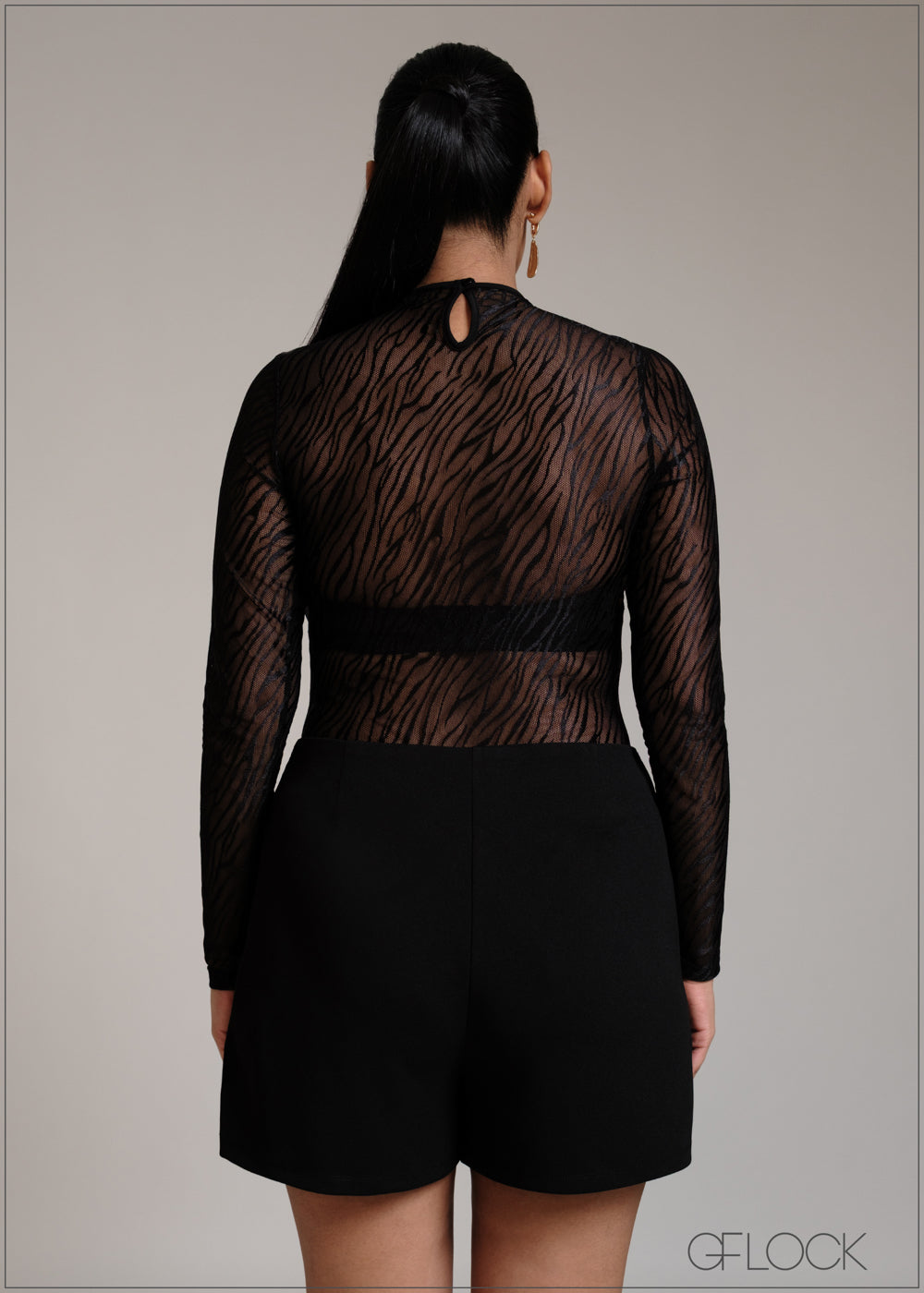 High Neck Long Sleeve Bodysuit - 311025