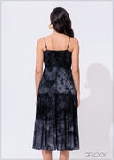 Tie Dye Smocking Detailed Dress - 300425