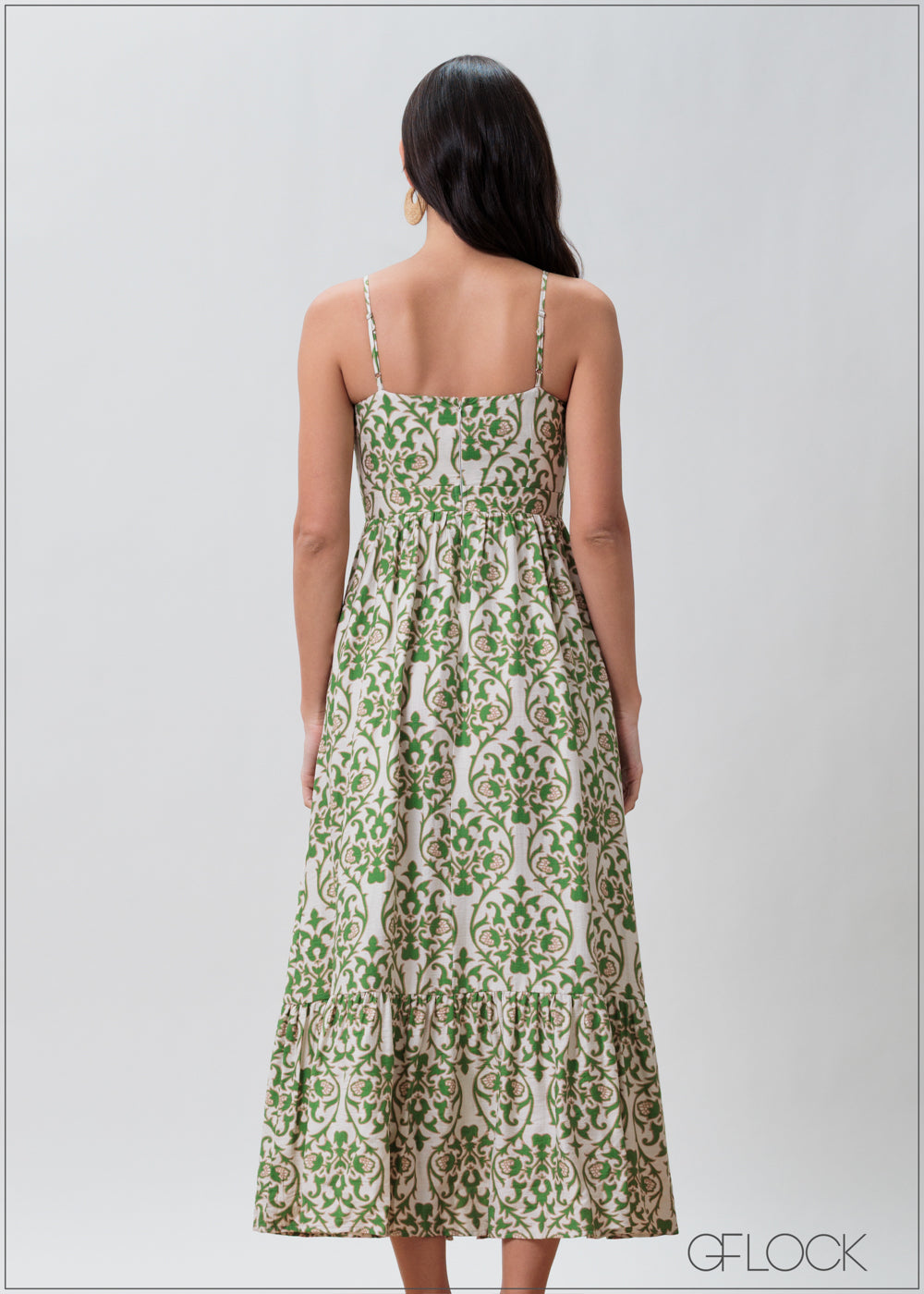 Strappy Printed Dress - 070425