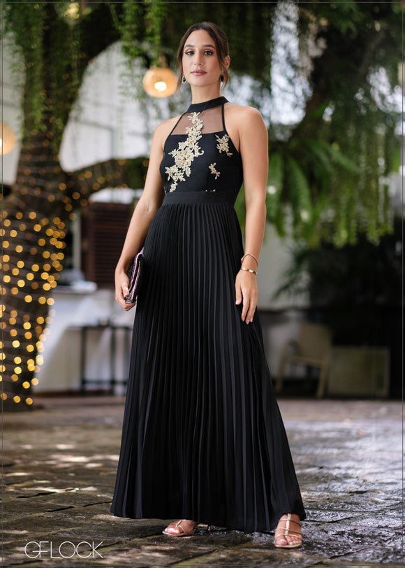 Pleated Maxi Dress - 300824