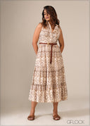 Sleeveless Tiered Dress - 130326